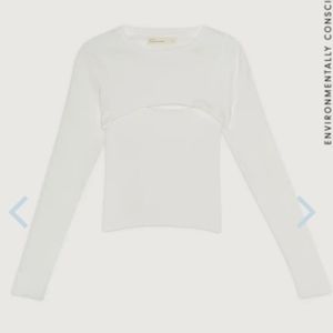 ✨NEW✨ Oak and Fort White Two Layer Top XS